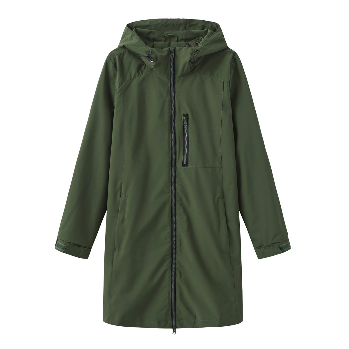 European and American anti-splashing trench coat women's hooded long-sleeved spring and autumn coat loose casual windproof cross-border women's clothing M24WB33P