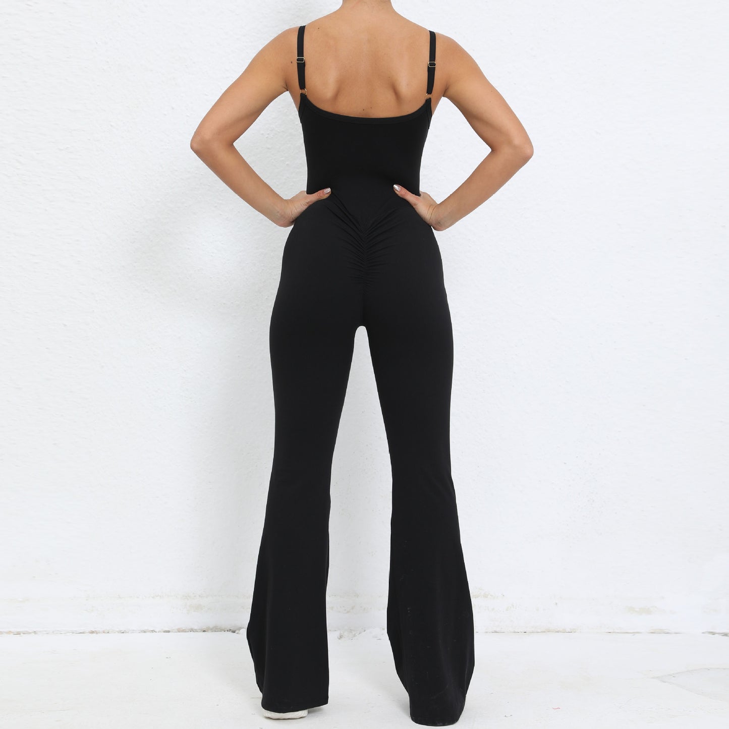 Adjustable shoulder straps, speakers, one-piece yoga clothes, nude women's tight one-piece clothes, quick-drying sports and fitness clothes