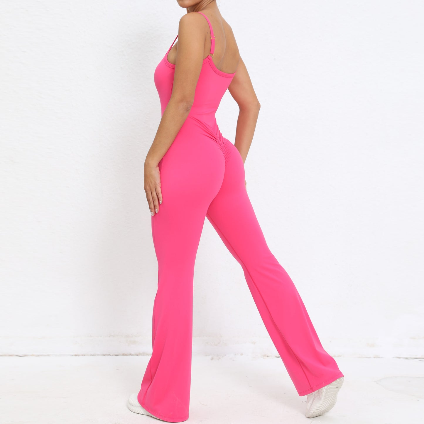 Adjustable shoulder straps, speakers, one-piece yoga clothes, nude women's tight one-piece clothes, quick-drying sports and fitness clothes